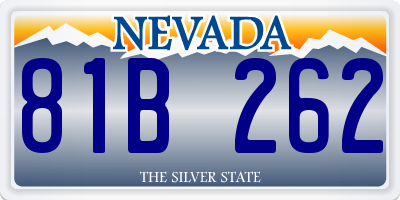 NV license plate 81B262