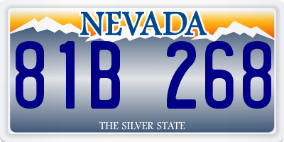 NV license plate 81B268