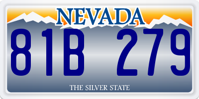 NV license plate 81B279