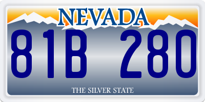NV license plate 81B280