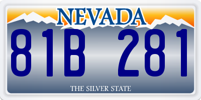 NV license plate 81B281