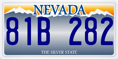 NV license plate 81B282