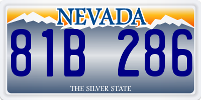 NV license plate 81B286
