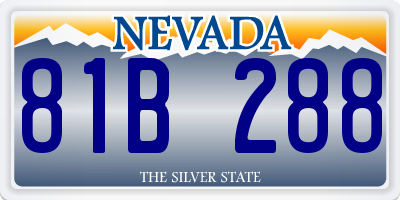 NV license plate 81B288