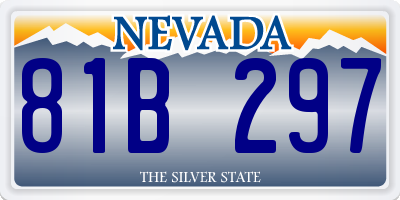NV license plate 81B297
