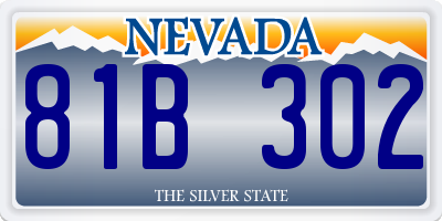 NV license plate 81B302