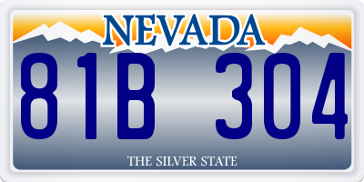 NV license plate 81B304