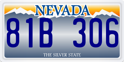 NV license plate 81B306