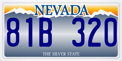 NV license plate 81B320
