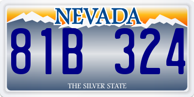 NV license plate 81B324