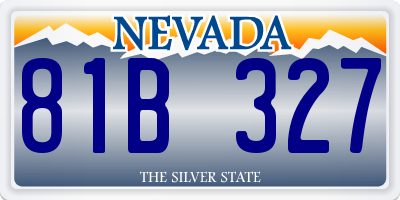 NV license plate 81B327