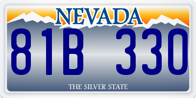 NV license plate 81B330