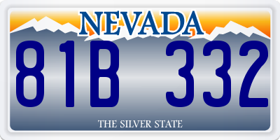 NV license plate 81B332