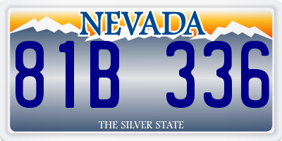NV license plate 81B336