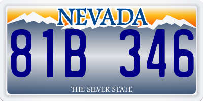NV license plate 81B346