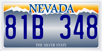 NV license plate 81B348