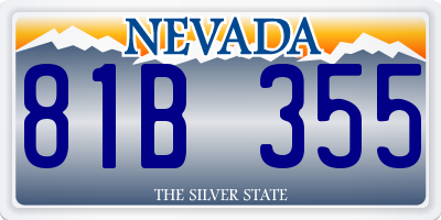 NV license plate 81B355