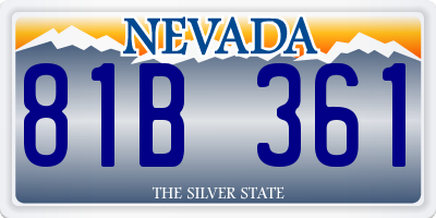 NV license plate 81B361