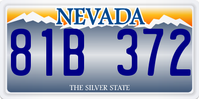 NV license plate 81B372