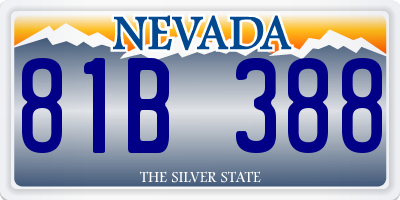 NV license plate 81B388