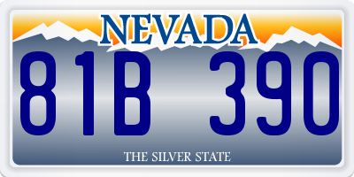 NV license plate 81B390