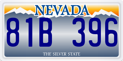 NV license plate 81B396