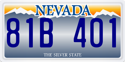 NV license plate 81B401