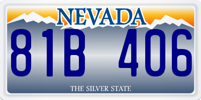 NV license plate 81B406