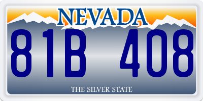 NV license plate 81B408
