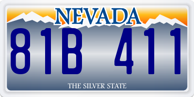 NV license plate 81B411