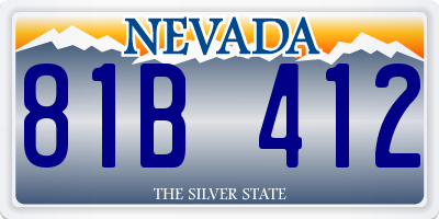 NV license plate 81B412