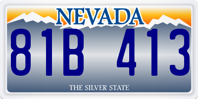 NV license plate 81B413