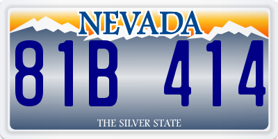 NV license plate 81B414