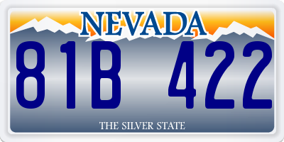 NV license plate 81B422