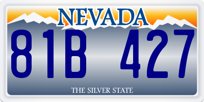 NV license plate 81B427