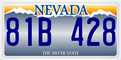 NV license plate 81B428