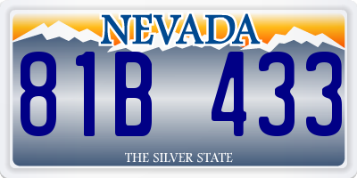 NV license plate 81B433