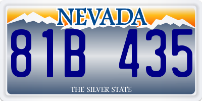 NV license plate 81B435