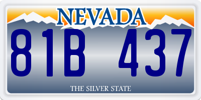 NV license plate 81B437