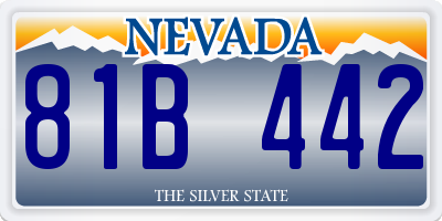 NV license plate 81B442