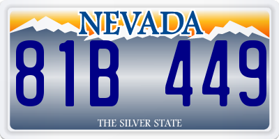 NV license plate 81B449
