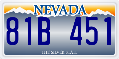 NV license plate 81B451