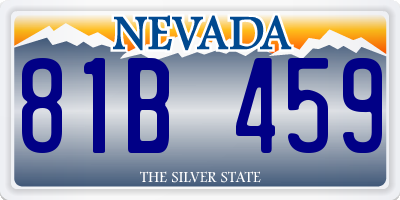 NV license plate 81B459