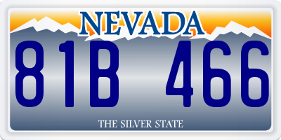 NV license plate 81B466