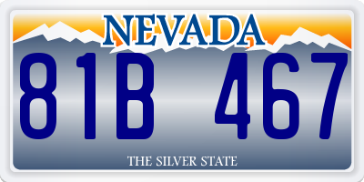 NV license plate 81B467