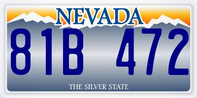 NV license plate 81B472