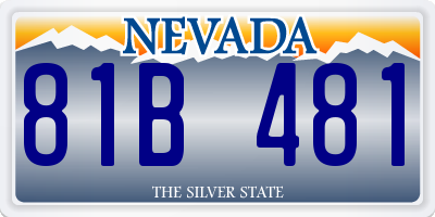 NV license plate 81B481