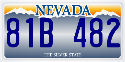NV license plate 81B482