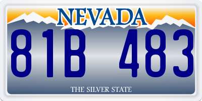 NV license plate 81B483