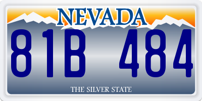 NV license plate 81B484